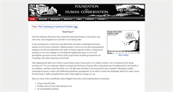 Desktop Screenshot of humanconservation.org